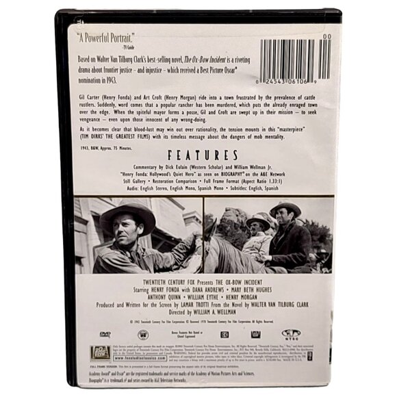 The Ox-Bow Incident DVD Studio Classics 20th Century Fox 1943 Henry Fonda NTSC - Picture 2 of 10